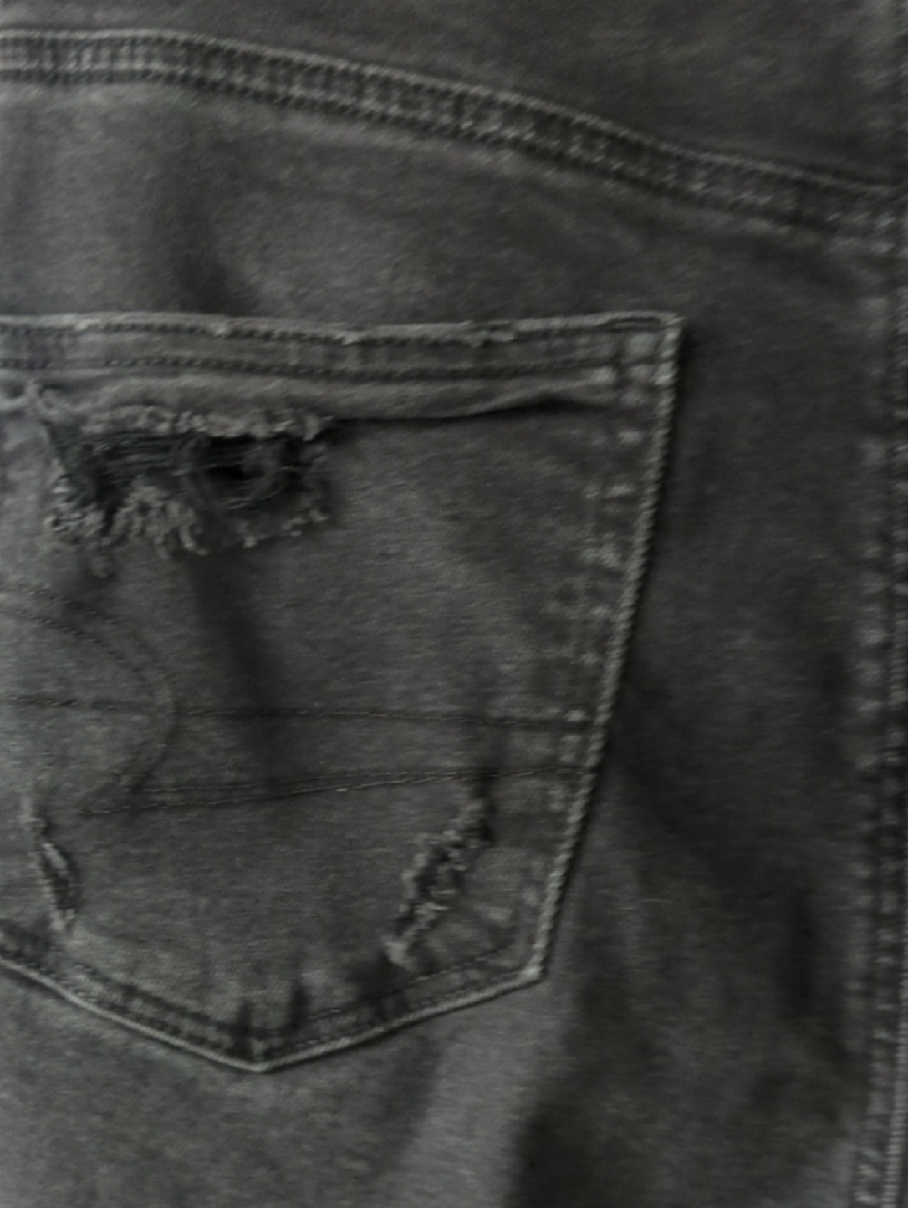 American Eagle Outfitters Black Distressed Jean Shorts - Picture 8 of 11